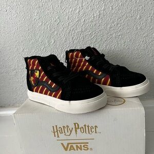 Vans Harry Potter Ski-Hi Zip toddler Gryffindor High-Top Sneakers size 8 NEW